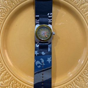 Fossil leather bracelet watch. Never worn.